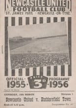Newcastle United v Huddersfield Town  24-Mar-1956