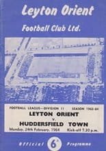 Leyton Orient v Huddersfield Town 24-Feb-1964