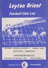 Leyton Orient v Huddersfield Town 31-Oct-1964