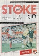 Stoke City v Huddersfield Town 08-Nov-1983