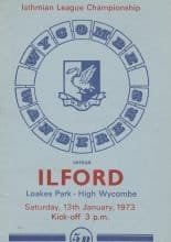 Wycombe Wanderers v Ilford  13-Jan-1973