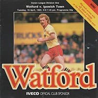 Watford v Ipswich Town 16-Apr-1985