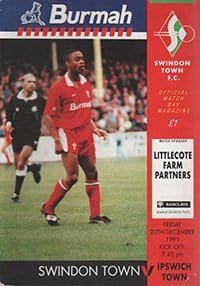 Swindon Town v Ipswich Town 20-Dec-1991