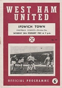 West Ham United v Ipswich Town 24-Feb-1962