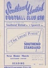 Southend United Reserves v Ipswich Town Reserves 12-Mar-1955
