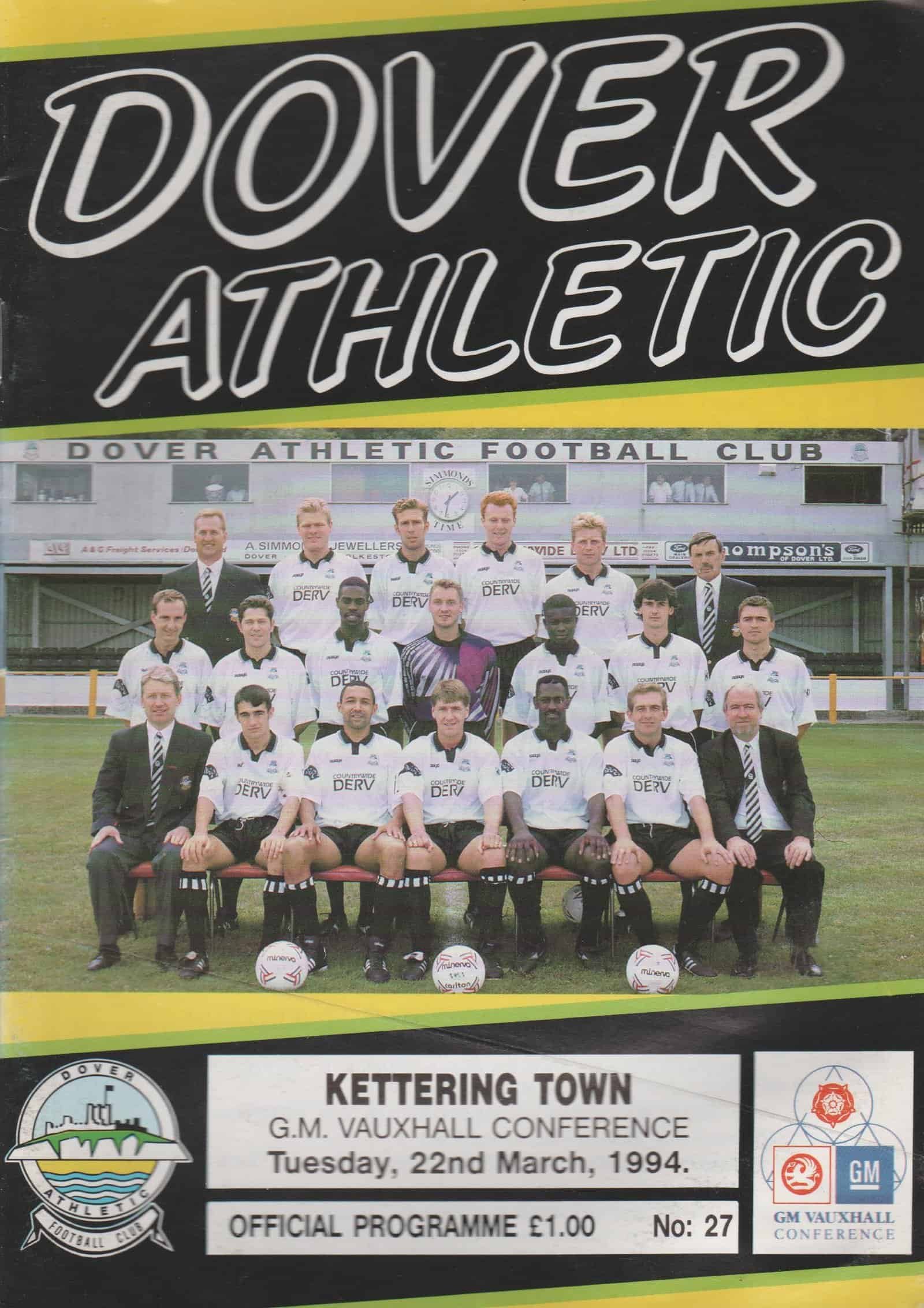 Dover Athletic v Kettering Town 22-Mar-1994
