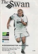Swansea City v Kidderminster Harriers 18-Oct-2003