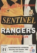 Stafford Rangers v Kidderminster Harriers 02-Oct-1993