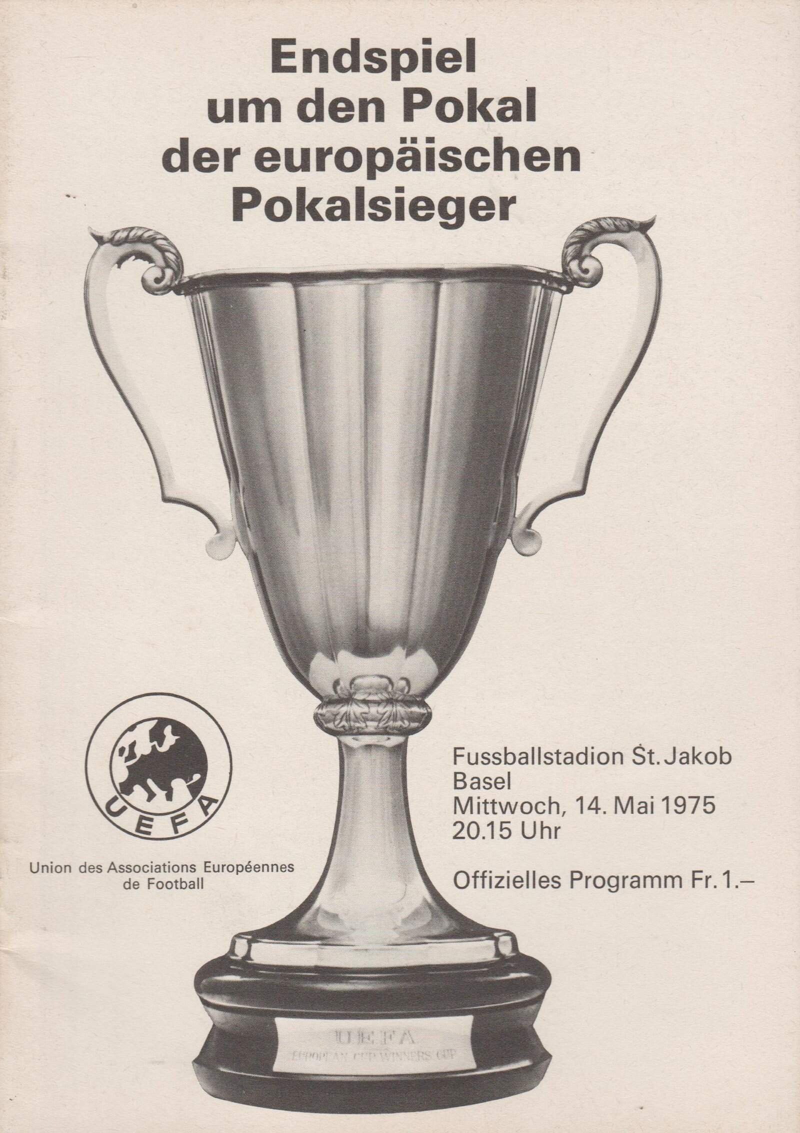 Dynamo Kiev v Ferencvaros 14-May-1975