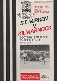 St Mirren v Kilmarnock 03-Sep-1977