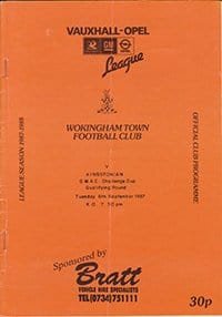 Wokingham Town v Kingstonian 08-Sep-1987