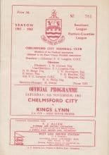 Chelmsford City v Kings Lynn 04-Nov-1961