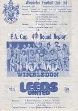 Wimbledon v Leeds United 10-Feb-1975