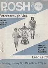 Peterborough United v Leeds United 26-Jan-1974
