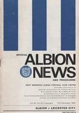 West Bromwich Albion v Leicester City 14-Dec-1968