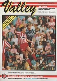 Charlton Athletic v Leicester City 25-Apr-1992