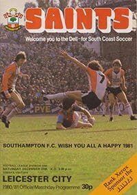Southampton v Leicester City 27-Dec-1980