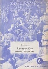 Leyton Orient v Leicester City 03-Apr-1963