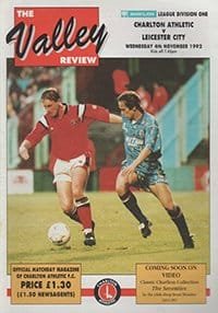Charlton Athletic v Leicester City 04-Nov-1992