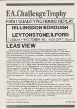 Hillingdon Borough v Leytonstone/Ilford  14-Oct-1980
