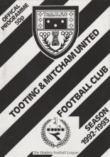 Tooting & Mitcham United v Leyton  02-Jan-1993