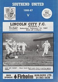 Southend United v Lincoln City 14-Feb-1987