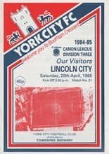 York City v Lincoln City 20-Apr-1985