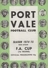 Port Vale v Lincoln City 23-Nov-1974