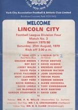 York City v Lincoln City 25-Aug-1979