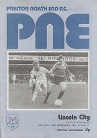 Preston North End v Lincoln City 26-Nov-1977