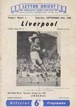 Leyton Orient v Liverpool 24-Sep-1960