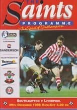 Southampton v Liverpool 29-Dec-1996