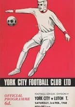 York City v Luton Town 03-Feb-1968