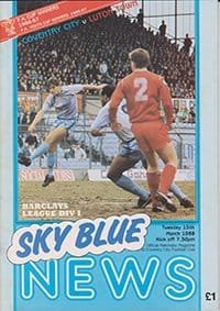 Coventry City v Luton Town 15-Mar-1988