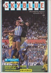 Coventry City v Luton Town 16-Sep-1989