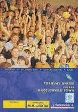 Torquay United v Macclesfield Town 01-Dec-2001