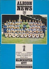 West Bromwich Albion v Manchester City 11-Jan-1977