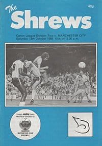 Shrewsbury Town v Manchester City 13-Oct-1984