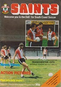 Southampton v Manchester City 16-Aug-1980