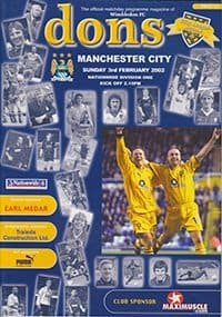 Wimbledon v Manchester City 03-Feb-2002