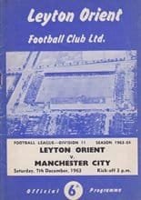 Leyton Orient v Manchester City 07-Dec-1963