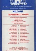 York City v Mansfield Town 10-Apr-1982