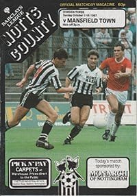 Notts County v Mansfield Town 11-Oct-1987
