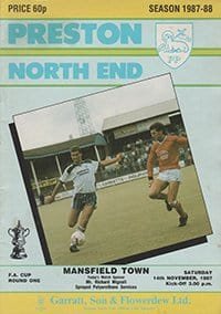 Preston North End v Mansfield Town 14-Nov-1987