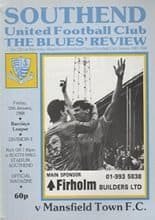Southend United v Mansfield Town 15-Jan-1988