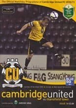 Cambridge United v Mansfield Town 28-Dec-2010