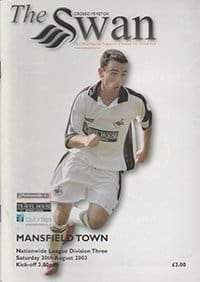 Swansea City v Mansfield Town 30-Aug-2003