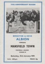 Brighton and Hove Albion v Mansfield Town 31-Jan-1976