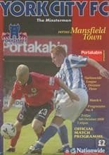 York City v Mansfield Town 06-Oct-2000