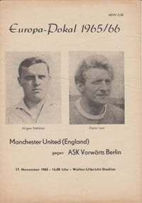 Vorwarts Berlin v Manchester United 17-Nov-1965